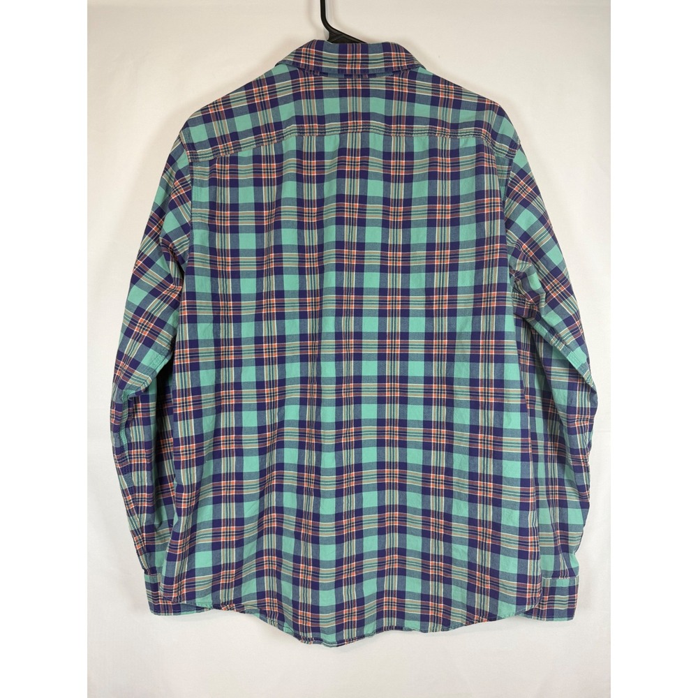 Polo Ralph Lauren Mens Plaid Button Down Teal Purple Orange Large Long Sleeve - Picture 2 of 7